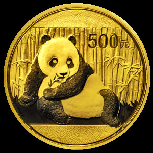 Chinese Panda Gold Coin 1 Ounce Reverse