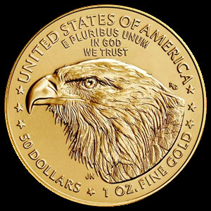 American $50 Gold Eagle 1 OZ Reverse
