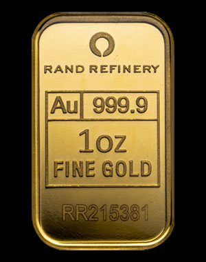 SA-Rand Gold Bullion Bar 1 OZ Obverse
