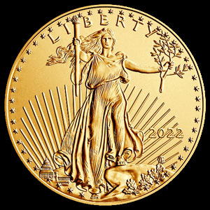 American $10 Gold Eagle 1/4 OZ Obverse