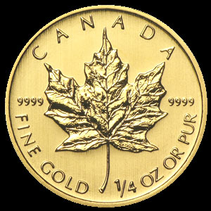 Varied Dates Canadian Gold Maple Leaf 1/4 OZ OZ Reverse