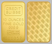 Credit Suisse Gold Bullion Bar 10 OZ
