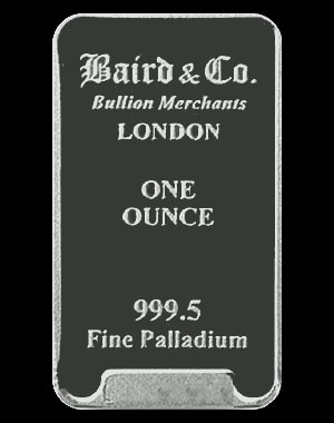 Baird & Co. Palladium Bullion Bar 1 OZ Obverse