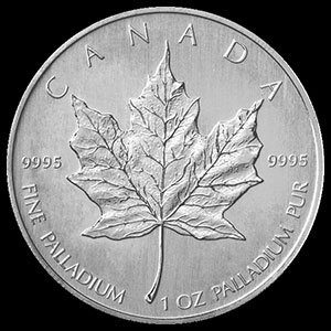 Canadian Palladium Maple Leaf 1 OZ Reverse