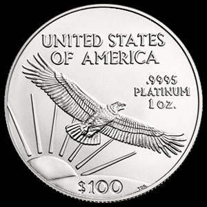American Platinum Eagle 1 OZ Reverse