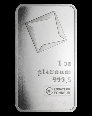 Valcambi Platinum Bullion Bar 1 OZ Obverse