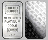 Crefit Suisse Platinum Bullion Bar 10 OZ