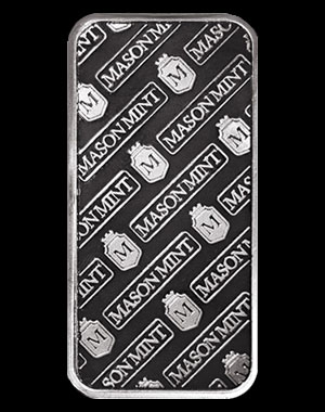 Mason Mint Silver Bullion Bar 10 OZ Reverse