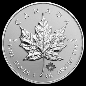Canadian Silver Maple Leaf 1 OZ Reverse