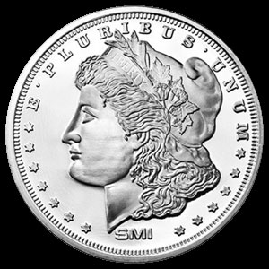 Sunshine Mint Silver Morgan Dollar Round 1 OZ Obverse