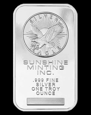 Sunshine Mint Silver Bullion Bar 1 OZ Obverse
